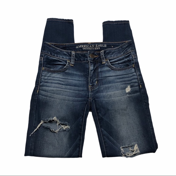 American Eagle Super Distressed Jegging 0495 - Picture 1 of 7